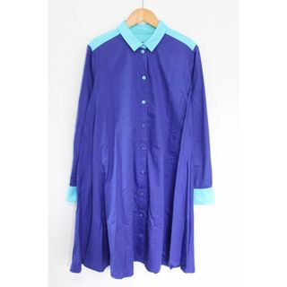 マリメッコ(marimekko)の【春夏物 新入荷】●marimekko/マリメッコ●VALOORI/シャツワンピース/長袖/膝丈 ブルー/青 レディース 38【中古】春夏 onepi 825042(その他)