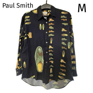 ポールスミス(Paul Smith)の希少★ポールスミスロンドン　総柄シャツ　長袖M イタリア　靴　手袋 綿100%(シャツ)
