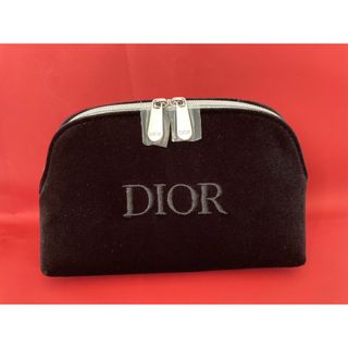 【Dior】ディオール ノベルティベロアポーチ②  ブラック 【新品未使用】