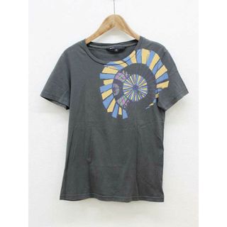 【夏物 新入荷】★MARC JACOBS/マークジェイコブス★プリントTシャツ/おしゃれ/シンプル/可愛い/トップス/カットソー/Tシャツ/半袖 グレー×マルチカラー レディース S【中古】夏 325042