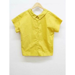 インデックス(INDEX)の【夏物 新入荷】‡index/インデックス‡バックリボンブラウス/半袖 イエロー/山吹色 レディース  S【中古】 夏 325042(シャツ/ブラウス(半袖/袖なし))