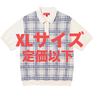 シュプリーム(Supreme)の【XLサイズ】 Supreme Plaid Knit S/S Polo ポロ(ポロシャツ)