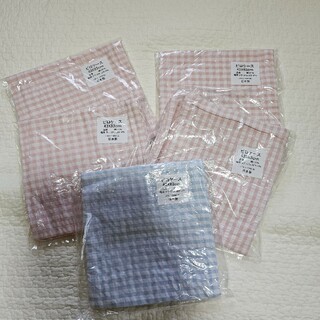新品 枕カバー ピローケース ピンク4枚 ブルー1枚 合計5枚(シーツ/カバー)