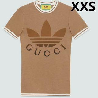 グッチ(Gucci)の【新品未使用】グッチGUCCIadidasコラボTシャツXXSサイズ(Tシャツ(半袖/袖なし))