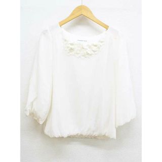 STRAWBERRY-FIELDS - 【夏物 新入荷】‡STRAWBERRY-FIELDS/ストロベリーフィールズ‡フラワーシフォンブラウス/プルオーバー//七分袖 アイボリー レディース 【中古】 夏春 325042