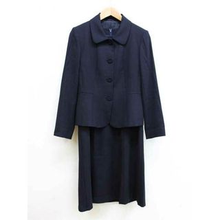 ANAYI - 【新入荷】■ANAYI/アナイ■アンサンブルスーツ/ワンピース/ジャケット/半袖/長袖/ミディアム丈 濃紺/ネイビー レディース 38 お受験 面接 フォーマル 卒業式 入学式 説明会 見学会 学校行事 園行事 式典【中古】春夏秋冬 525042 text