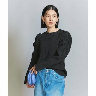 ビューティアンドユースユナイテッドアローズ(BEAUTY&YOUTH UNITED ARROWS)の【BLACK】ポリエステルジャカード パフスリーブ ブラウス -ウォッシャブル-(ミニワンピース)