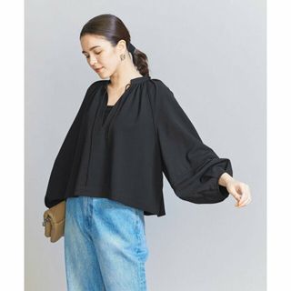 ビューティアンドユースユナイテッドアローズ(BEAUTY&YOUTH UNITED ARROWS)の【BLACK】ディープ Vネック チュニック -ウォッシャブル-(シャツ/ブラウス(長袖/七分))