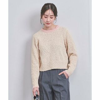 ユナイテッドアローズ(UNITED ARROWS)の【LT.PINK】スパンコール ファンシーツイード ニット(ニット/セーター)