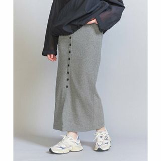 ビューティアンドユースユナイテッドアローズ(BEAUTY&YOUTH UNITED ARROWS)の【SILVER】ナイロンブレンド ラメ フロントボタン スカート(ロングスカート)