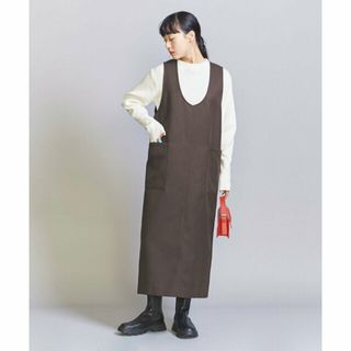 ビューティアンドユースユナイテッドアローズ(BEAUTY&YOUTH UNITED ARROWS)の【DK.BROWN】ツイル Uネック ジャンパースカート(ロングワンピース/マキシワンピース)