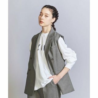 ビューティアンドユースユナイテッドアローズ(BEAUTY&YOUTH UNITED ARROWS)の【DK.BROWN】シャークスキン スリーブレス ジャケット(テーラードジャケット)