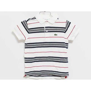 ラコステ(LACOSTE)の【夏物 新入荷!】‡ラコステ/LACOSTE‡104cm 半袖ポロシャツ 白×グレー【中古】子供服 キッズ kids 男の子 夏 tops 425042(その他)