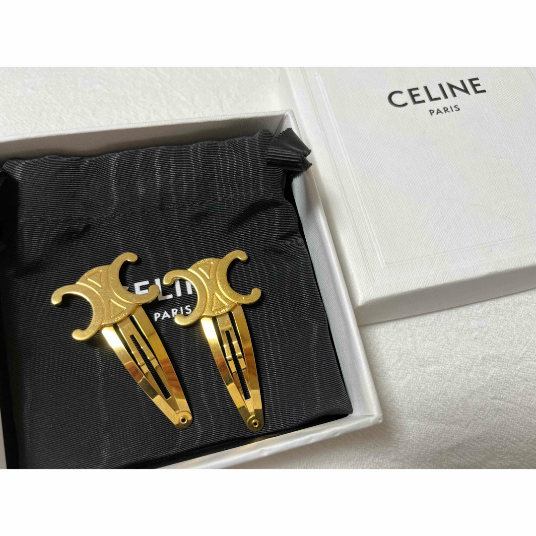 CELINE - セリーヌ CELINE トリオンフ ヘアピン ヘアクリップの CELINE - セリーヌ CELINE トリオンフ ヘアピン ヘアクリップの
