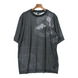 Y-3 - Y-3 ワイスリー Tシャツ・カットソー M 黒xグレー(総柄) 【古着】【中古】