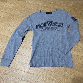 クラックプリントTシャツ メンズ 長袖Tシャツ ロンT M オシャレ お洒落(Tシャツ/カットソー(七分/長袖))