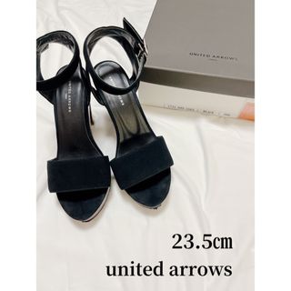 ユナイテッドアローズ(UNITED ARROWS)のユナイテッドアローズ　UNITEDARROWS　ハイヒールサンダル　スエード　黒(サンダル)