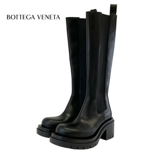 ボッテガヴェネタ(Bottega Veneta)のボッテガヴェネタ BOTTEGAVENETA ブーツ ロングブーツ 靴 シューズ レザー ブラック 未使用 サイドゴア(ブーツ)