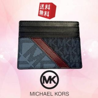 マイケルコース(Michael Kors)の【新品 未使用】マイケルコース カードケース ブルー/ブラック MK-303(パスケース/IDカードホルダー)