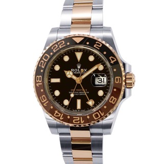 ロレックス(ROLEX)のロレックス GMTマスター2 デイト ランダムシリアル ルーレット SS/K18PG 126711CHNR 黒文字盤(腕時計(アナログ))