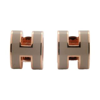 Hermes - エルメス ピアス ミニ・ポップアッシュ マロングラッセ/ピンクゴールド金具 Hモチーフ HERMES Pop H ポップH