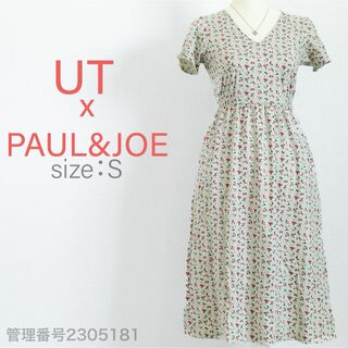 ユニクロ(UNIQLO)のUT x PAUL&JOE コラボ　フラワープリント　フレアワンピース(ひざ丈ワンピース)