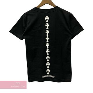 CHROME HEARTS Tire Track Tee クロムハーツ タイヤトラックTシャツ 半袖カットソー トリプルクロスプリント 胸ポケ ブラック サイズXS【240529】【中古-A】【me04】