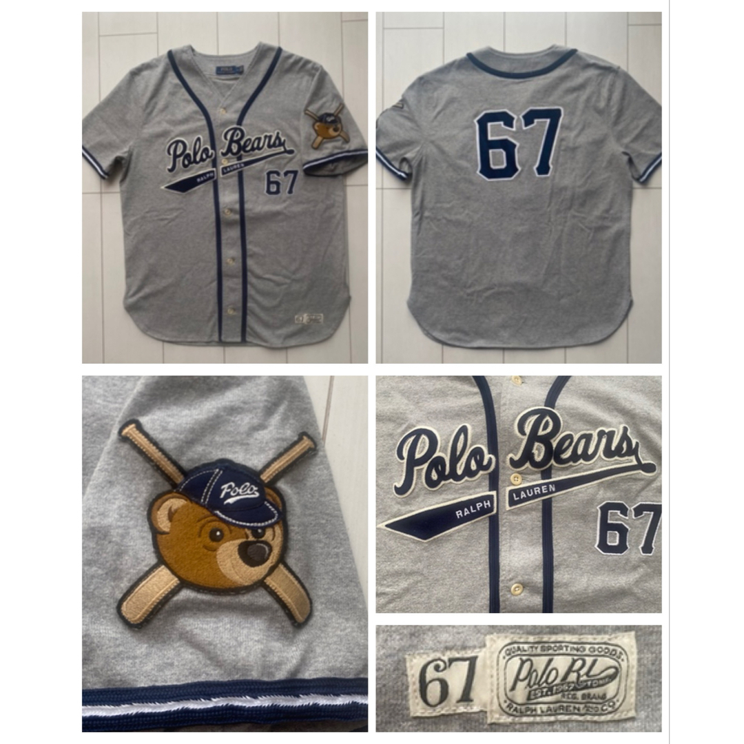 未使用 POLO BEAR BASEBALL SHIRT ベースボールシャツ L 未使用 POLO BEAR BASEBALL SHIRT ベースボールシャツ L
