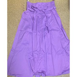 新品！紫フレアスカート(ロングスカート)