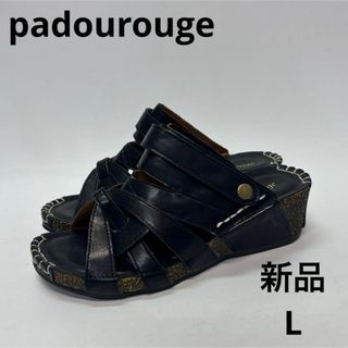 PADOUROUGE - padourouge パドリュージュ　24 サンダル　ミュール　ブラック　L