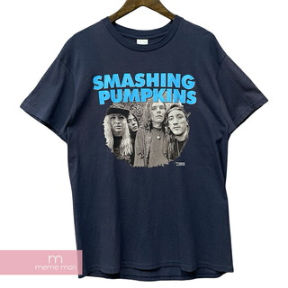 90's Giant The Smashing Pumpkins S/S Tee 90's ジャイアント スマッシングパンプキンズTシャツ 半袖カットソー ヴィンテージTシャツ フォトプリント バンT ネイビー サイズL【240529】【中古-A】【me04】(Tシャツ/カットソー(半袖/袖なし))