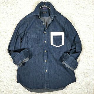 ポールスミス(Paul Smith)のポールスミス◎デニムシャツ(M)長袖シャツ アシンメトリー コットン綿 お洒落(シャツ)