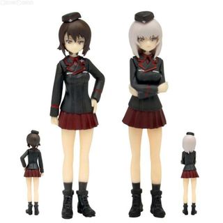 ガールズ(GIRLS)の黒森峰女学園 西住まほ&逸見エリカ フィギュアセット ガールズ&パンツァー 劇場版 1/35 未塗装キット フィギュア(GPF-23) プラッツ(アニメ/ゲーム)