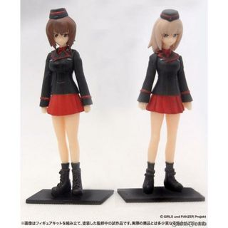 ガールズ(GIRLS)の黒森峰女学園フィギュアセット ガールズ&パンツァー 1/35 未塗装キット(GPF-5) プラッツ(アニメ/ゲーム)