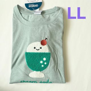 【新品未使用】にっこりーノ 半袖Tシャツ クリームソーダ LL レディース(Tシャツ(半袖/袖なし))