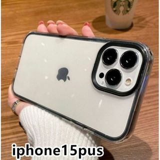 iphone15plusケース  ブラック 軽い 661(iPhoneケース)