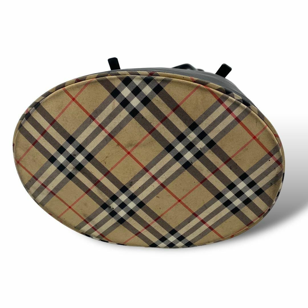 BURBERRYバーバリーブルーレーベルバケツ型トートバッグノバチェック 美品 BURBERRYバーバリーブルーレーベルバケツ型トートバッグノバチェック 美品