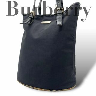 バーバリーブルーレーベル(BURBERRY BLUE LABEL)のバーバリーブルーレーベル　トートバッグ　バケツ型　ノバチェック　ブラック(トートバッグ)