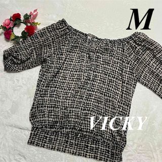 ビッキー　VICKY ♡ 生地薄い　半袖　トップス　ブラウス　M 即発送　大特価(シャツ/ブラウス(半袖/袖なし))