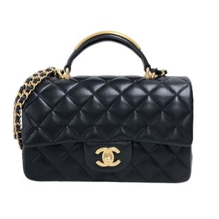 シャネル(CHANEL)の　シャネル CHANEL ミニマトラッセ トップハンドル AS2431 ブラック ゴールド金具 ラムスキン レディース ショルダーバッグ(ショルダーバッグ)