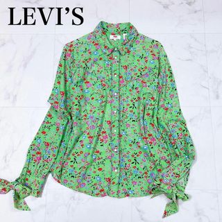 Levi's - ■LEVI'S 花柄ブラウス シャツ とろみ 袖リボン スナップボタン