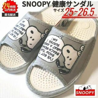 スヌーピー(SNOOPY)のアウトレット スヌーピー 健康サンダル Lサイズ 25～26.5cm グレー(スリッパ/ルームシューズ)