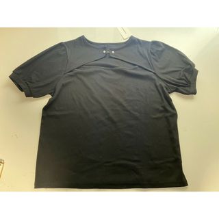 訳あり■大サイズ３Ｌ■オープンネックパールボタン半袖シャツ■ブラック(Tシャツ(半袖/袖なし))