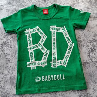 ベビードール(BABYDOLL)のBABYDOLL ベビードール 半袖Ｔシャツ 120cm グリーン 緑 白 ロゴ(Tシャツ/カットソー)