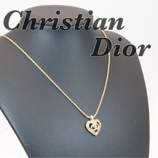 クリスチャンディオール(Christian Dior)のChristian Dior ディオール　CDロゴ　ハート　ネックレス　4021(ネックレス)