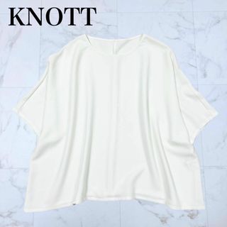 ノット(KNOT)の●KNOTT オーバーサイズ プルオーバー カットソー オフホワイト(カットソー(半袖/袖なし))