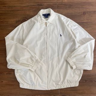 ラルフローレン(Ralph Lauren)の【希少美品】90s ポロスポーツ ラルフローレン  スウィングトップ　白　L(ブルゾン)