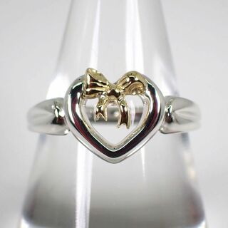ティファニー(Tiffany & Co.)のティファニー 925/750 ハートリボンコンビ リング 15号[g268-5](リング(指輪))