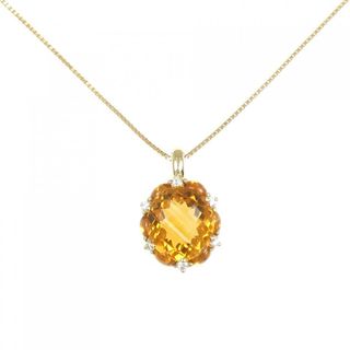 750YG/K18YG シトリン ネックレス 6.30CT(ネックレス)