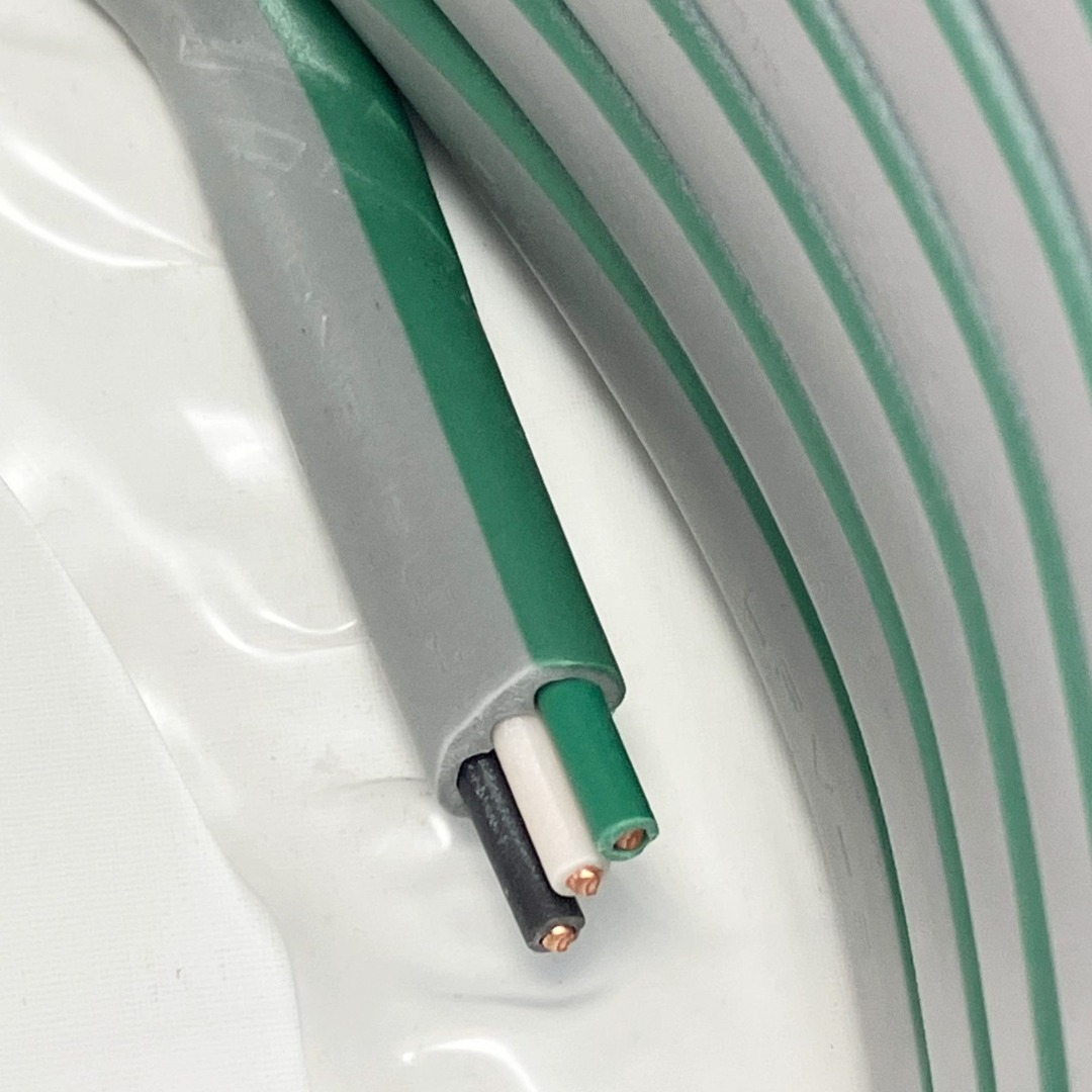 ▽▽富士電線工業 VVFケーブル 公団用 黒白緑 3×2.0mm 100m 灰 ▽▽富士電線工業 VVFケーブル 公団用 黒白緑 3×2.0mm 100m 灰